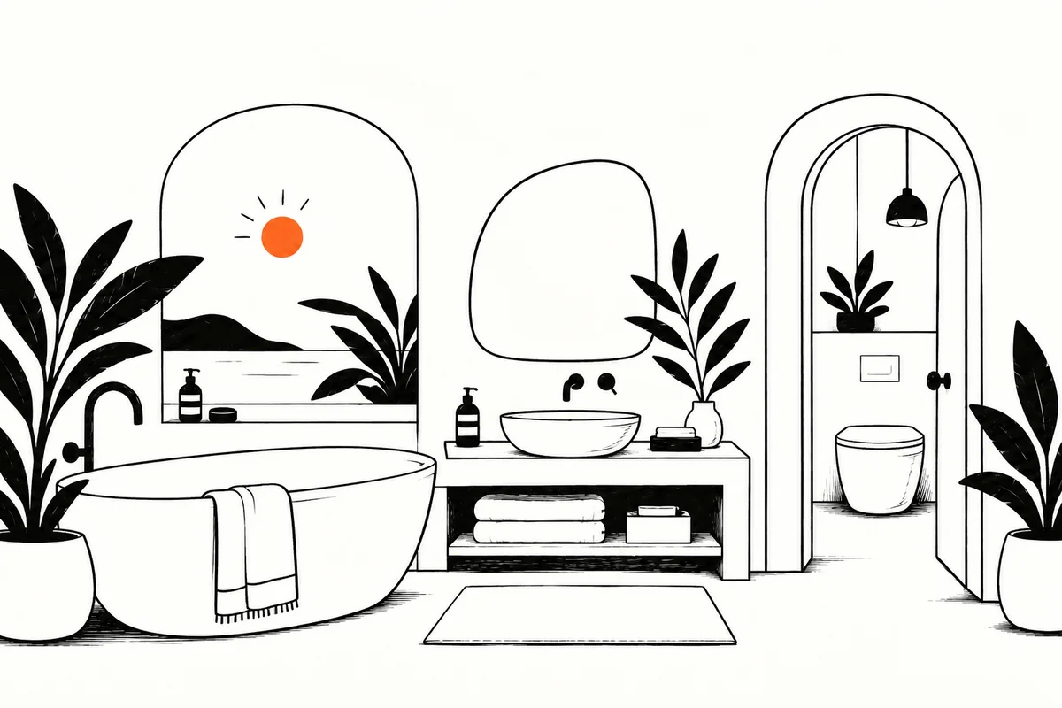 遠征とホテル選びのイメージイラスト